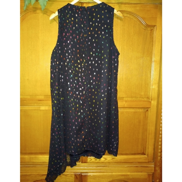 Alex Marie Cassidy Dot Chiffon Assymetric Dress - Picture 6 of 14